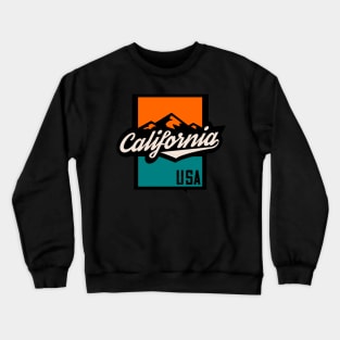 California adventure road badge mountains Crewneck Sweatshirt